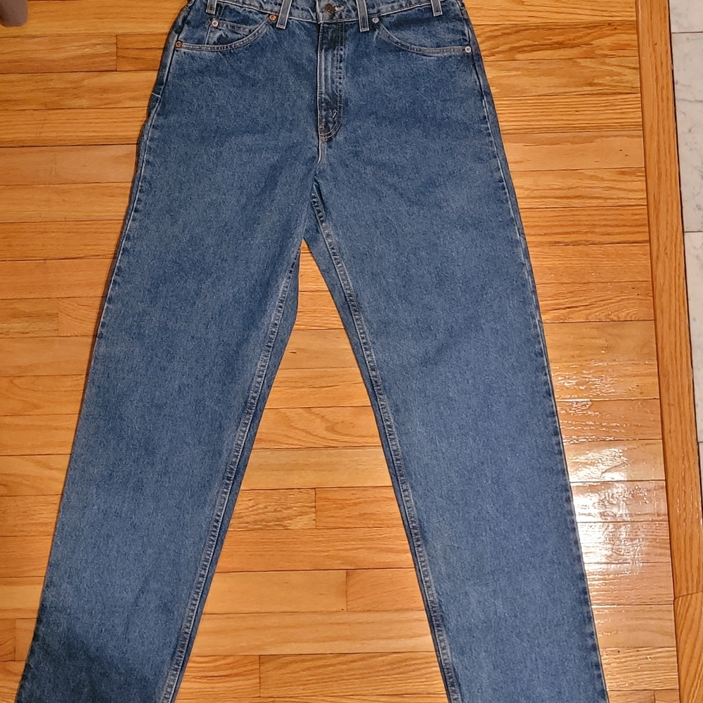 Men's Vintage 90s Levi's 550 Orange Tab Jeans 33x36